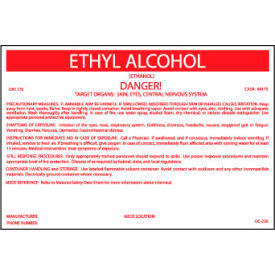 Signs | HazMat | HazMat Container Labels - Ethyl Alcohol | B66071 ...