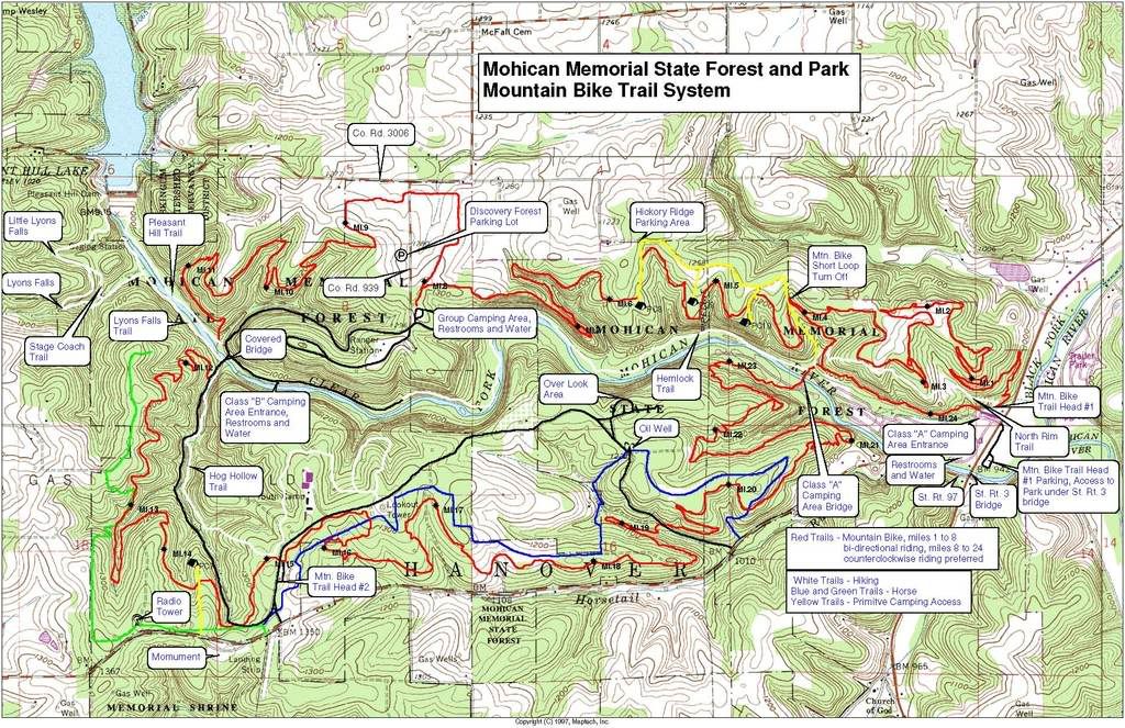 Mohican State Park Trail Map - Maping Resources