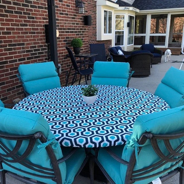 Round Outdoor Fitted Tablecloth Soil