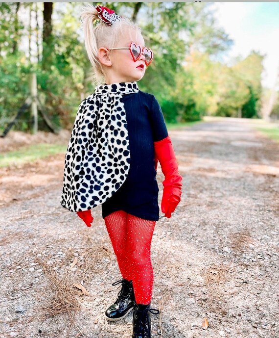 Dalmatian Costume Faux Fur Cape Cloak