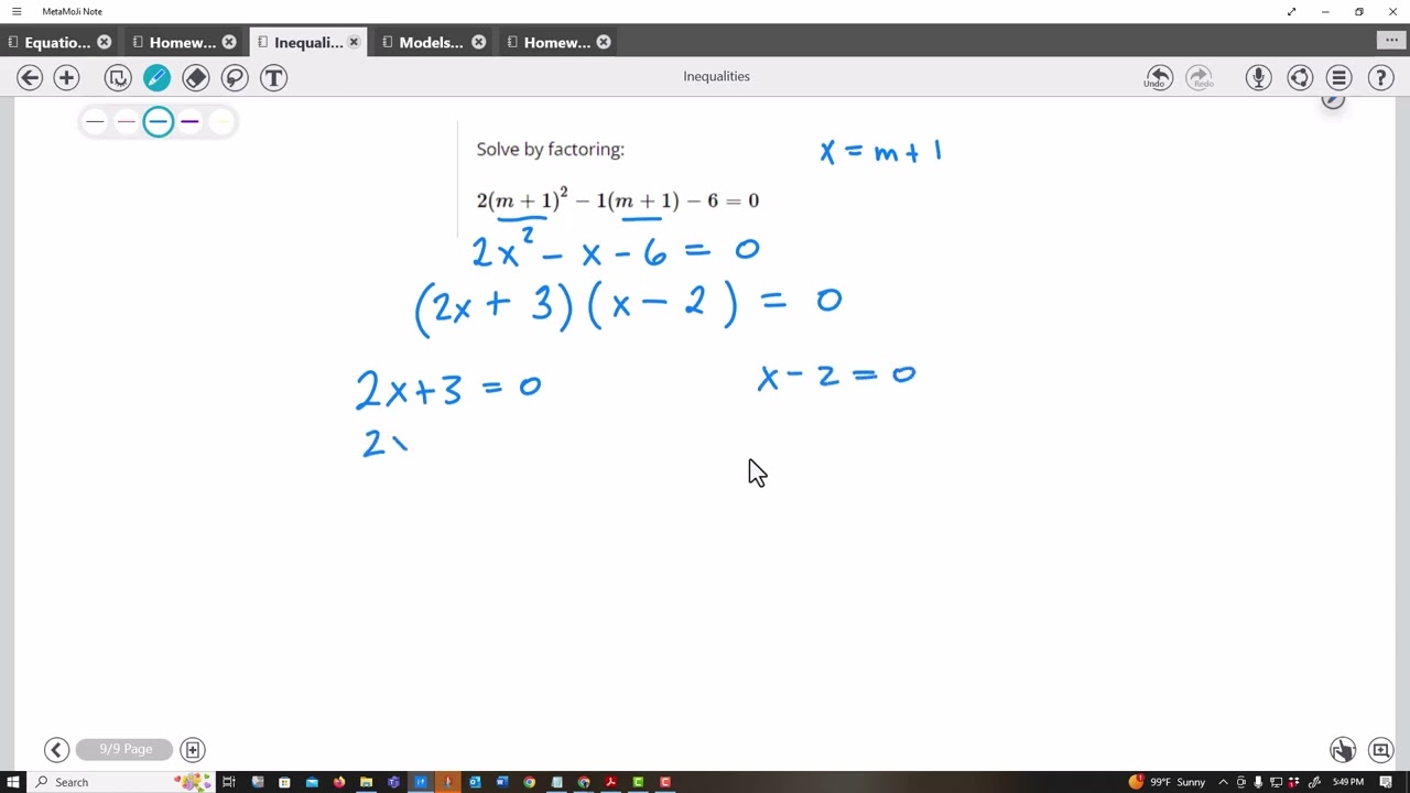 College Algebra Solving Equation With