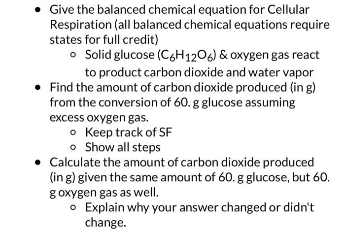 Give The Balanced Chemical Equation For