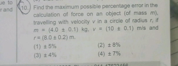 Maximum Possible Percentage Error