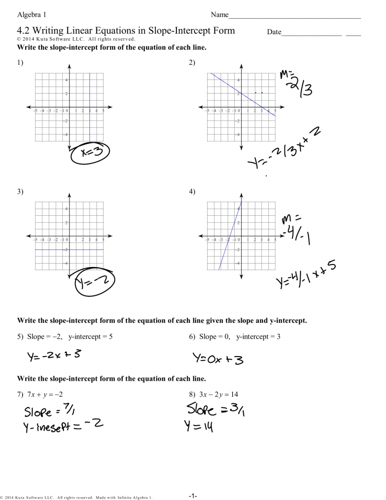 4 2 Writing Equations Wkst