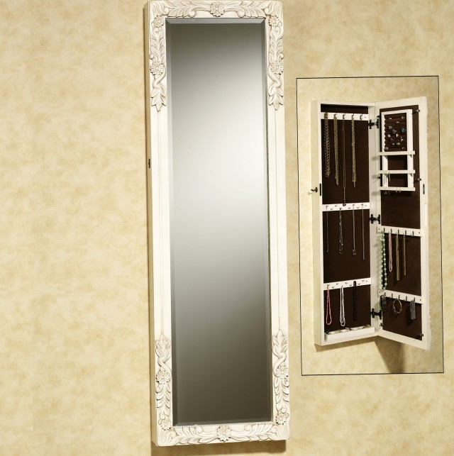 Long Mirror With Jewelry Storage