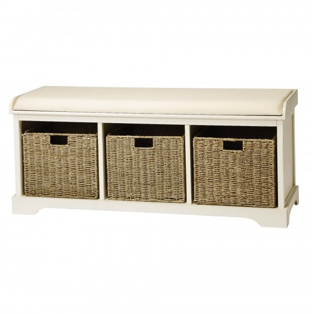 Long Storage Bench With Baskets