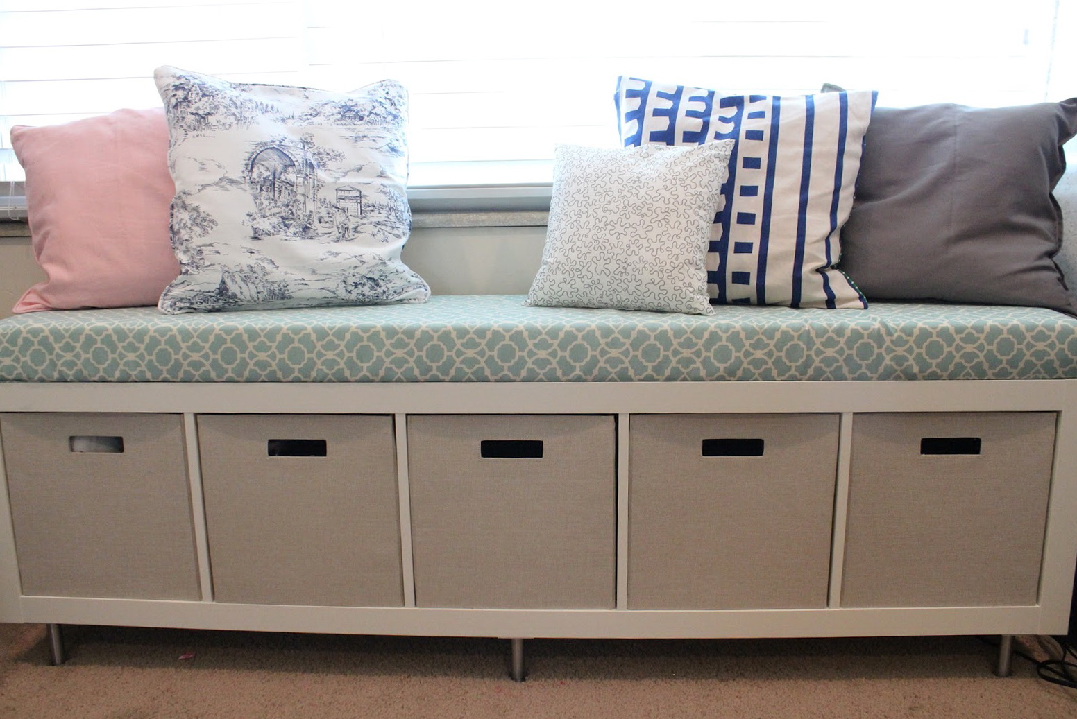 Long Storage Bench With Cushion