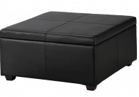 Black Leather Ottoman Bed