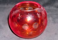 Red Glass Vases And Bowls