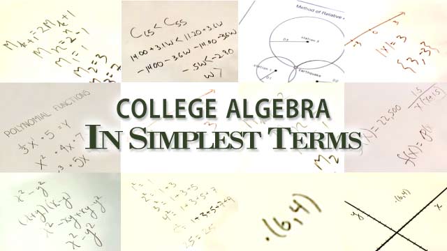 College Algebra In Simplest Terms