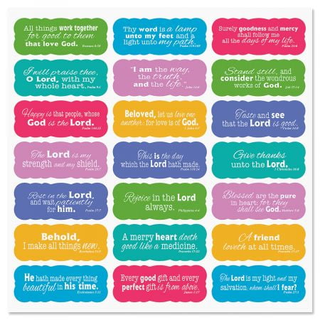 Scripture Stickers- Set of 42 Stickers, 1