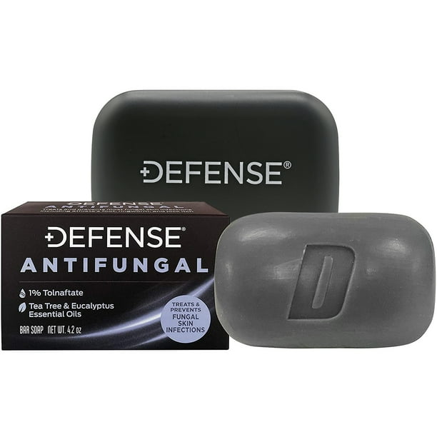 Defense Soap 4 oz. Antifungal Medicated Body Bar Soap with Soap Dish ...