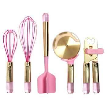 Paris Hilton 5 Piece Gadget Set with Pink Jewel Shaped Handle, Pink