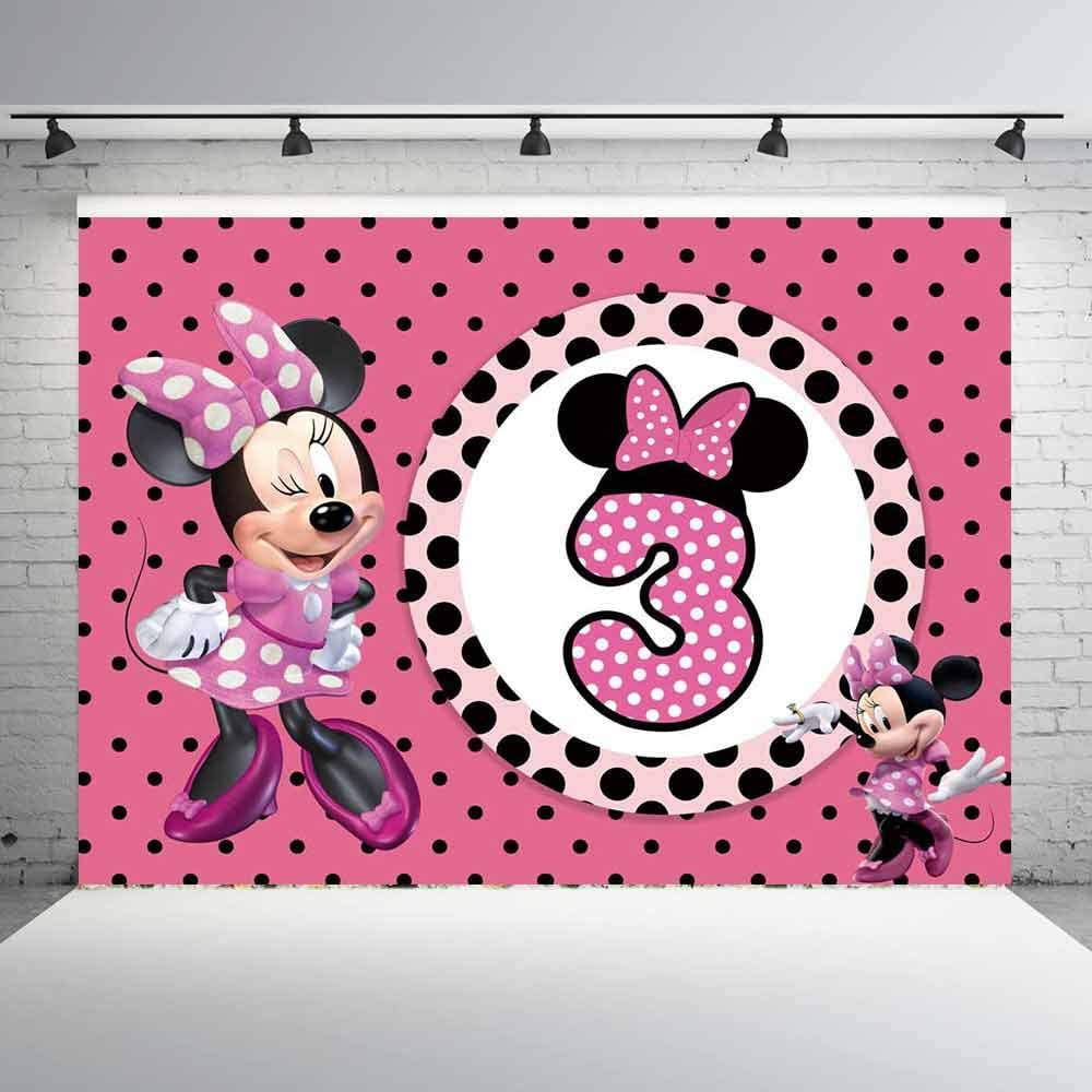 Minnie Mouse 3rd Birthday Party Supplies Banner Birthday Backdrop Princess  Girls Banner Background Photo Studio | Walmart Canada