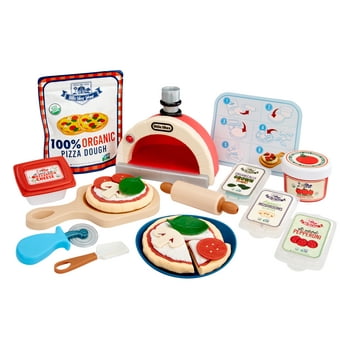 Little Tikes Creative Chefs Pizza Kit with Special Make-It Mix Play Sand, 18  Accessories, Realistic Pretend Play Chef, Boys, Girls, Ages 3 