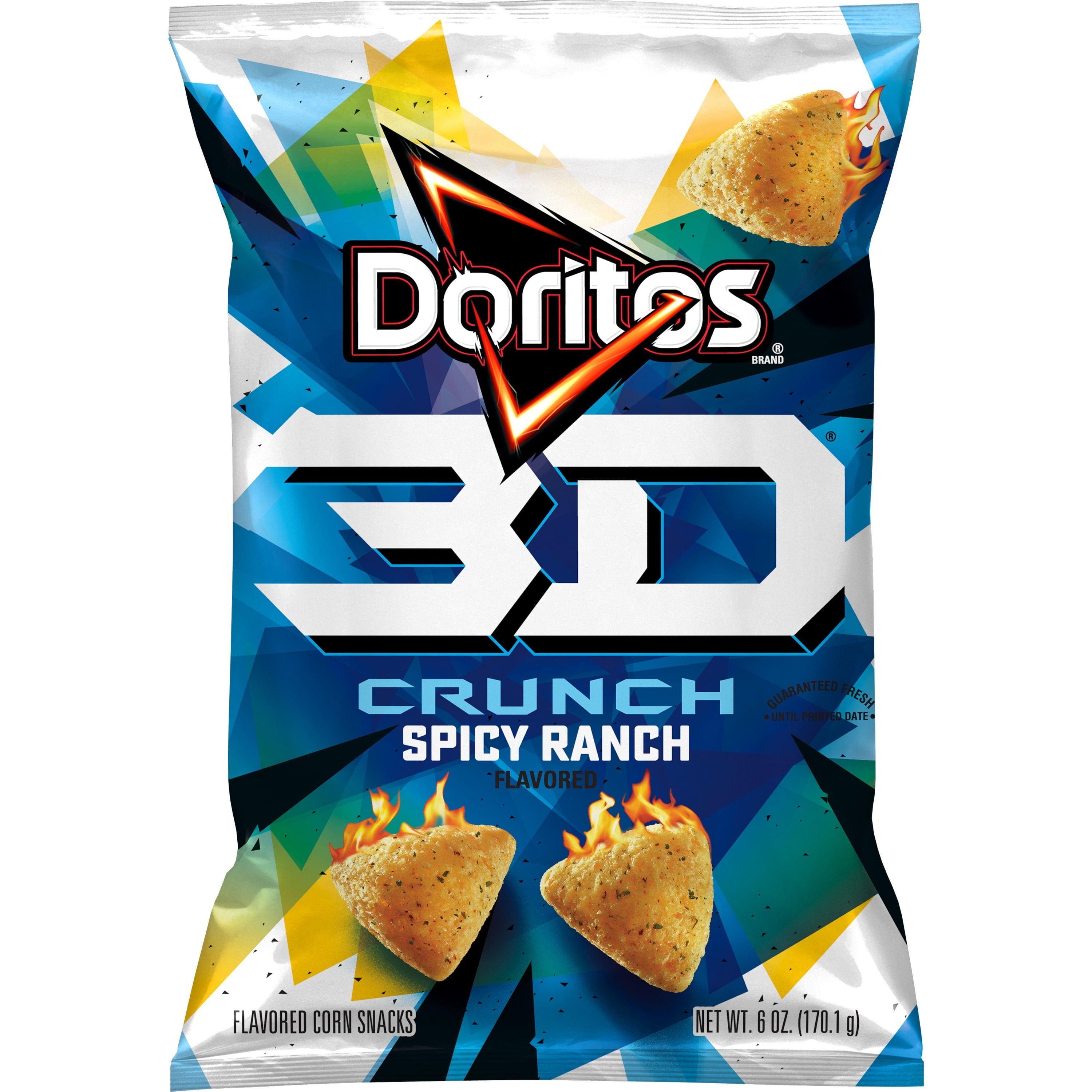 Doritos 3D Crunch, Spicy Ranch, 6 oz Bag - Walmart.com - Walmart.com