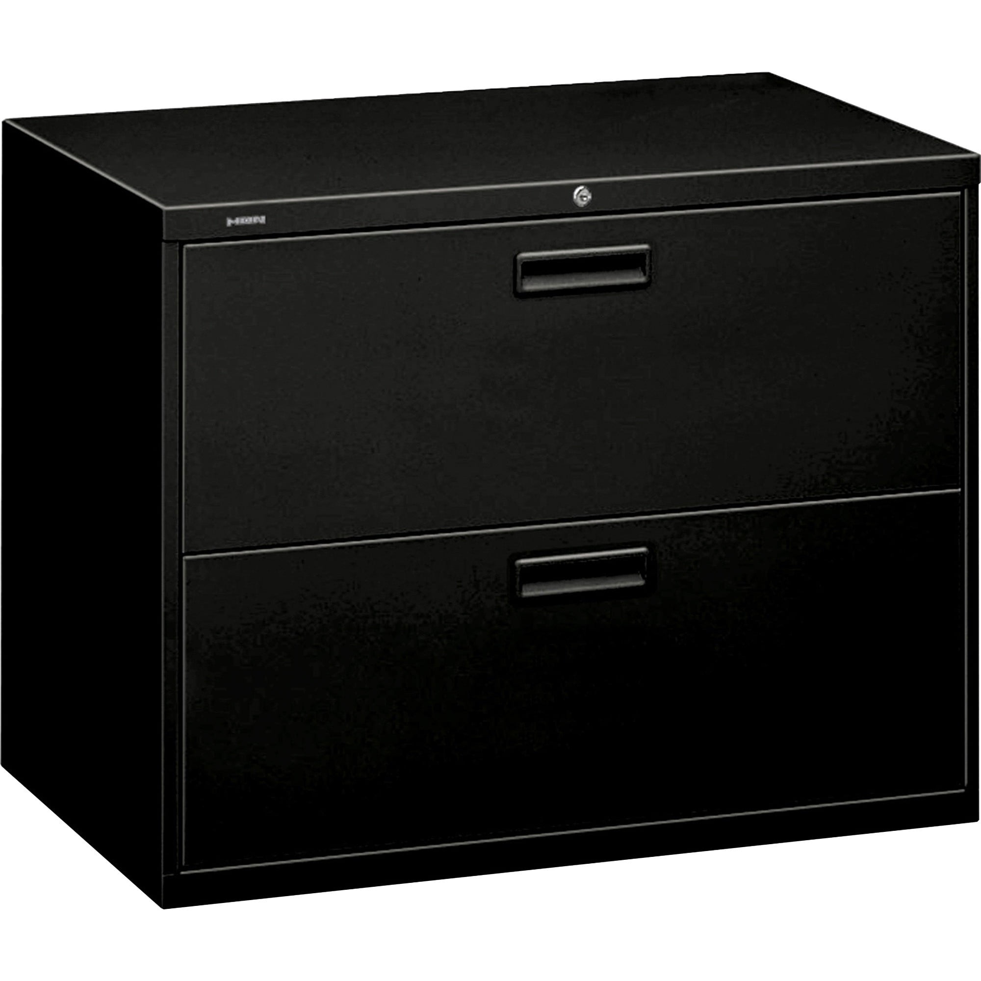 2 Drawer Black File Cabinet