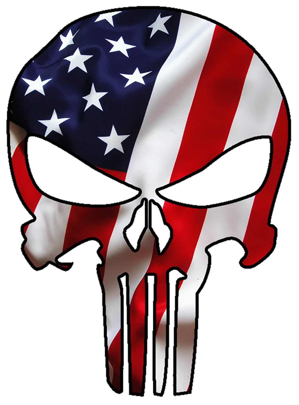 Punisher Skull American Flag Military Decal Sticker Graphic Sizes | My ...