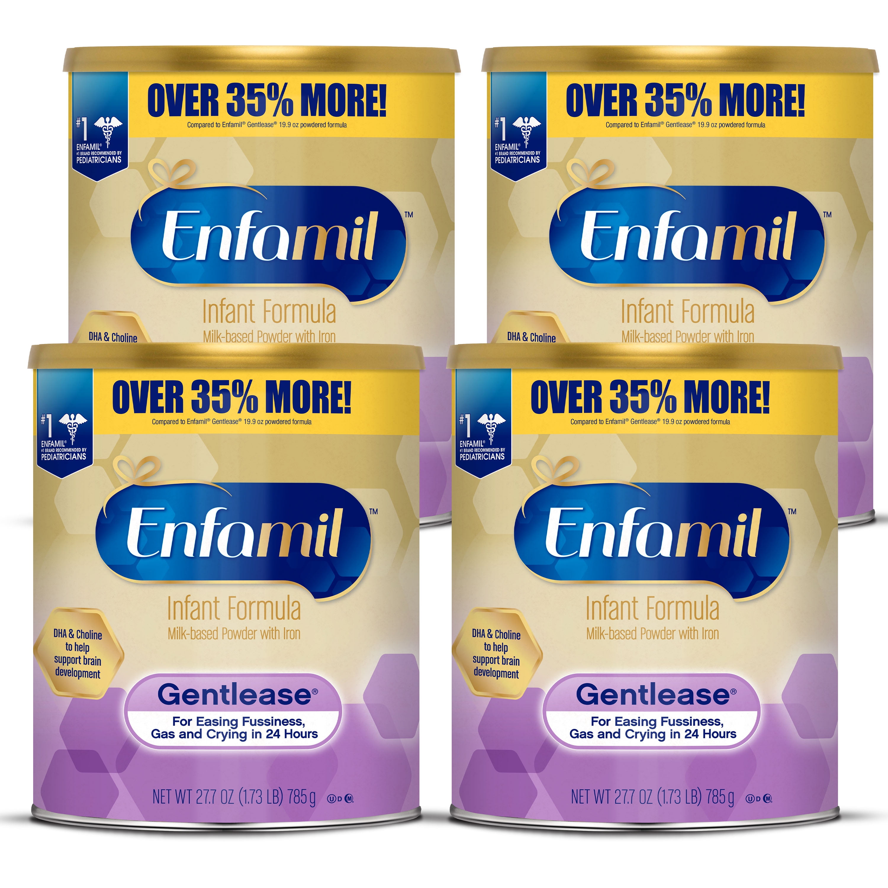 Enfamil Gentlease Baby Formula, Reduces Fussiness, Gas, Crying and Spit ...