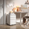 3 Drawer Mobile File Cabinet White Metal Under Desk Filing Cabinets ...