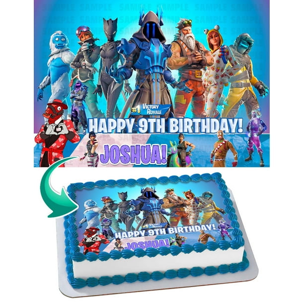 Fortnite 1 Victory Royale Edible Cake Image Topper Personalized Picture 1 4 Sheet 8 X10 5 Walmart Com Walmart Com