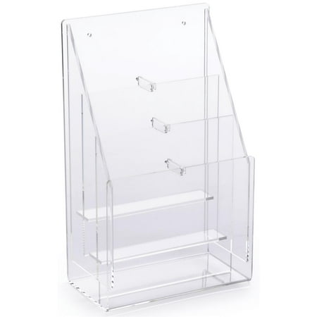 Acrylic Pamphlet Rack Has a Clear Exterior – Countertop and Wall ...