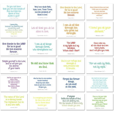 60 Mini Positivity Scripture Cards Prayer Cards with Assorted Bible ...