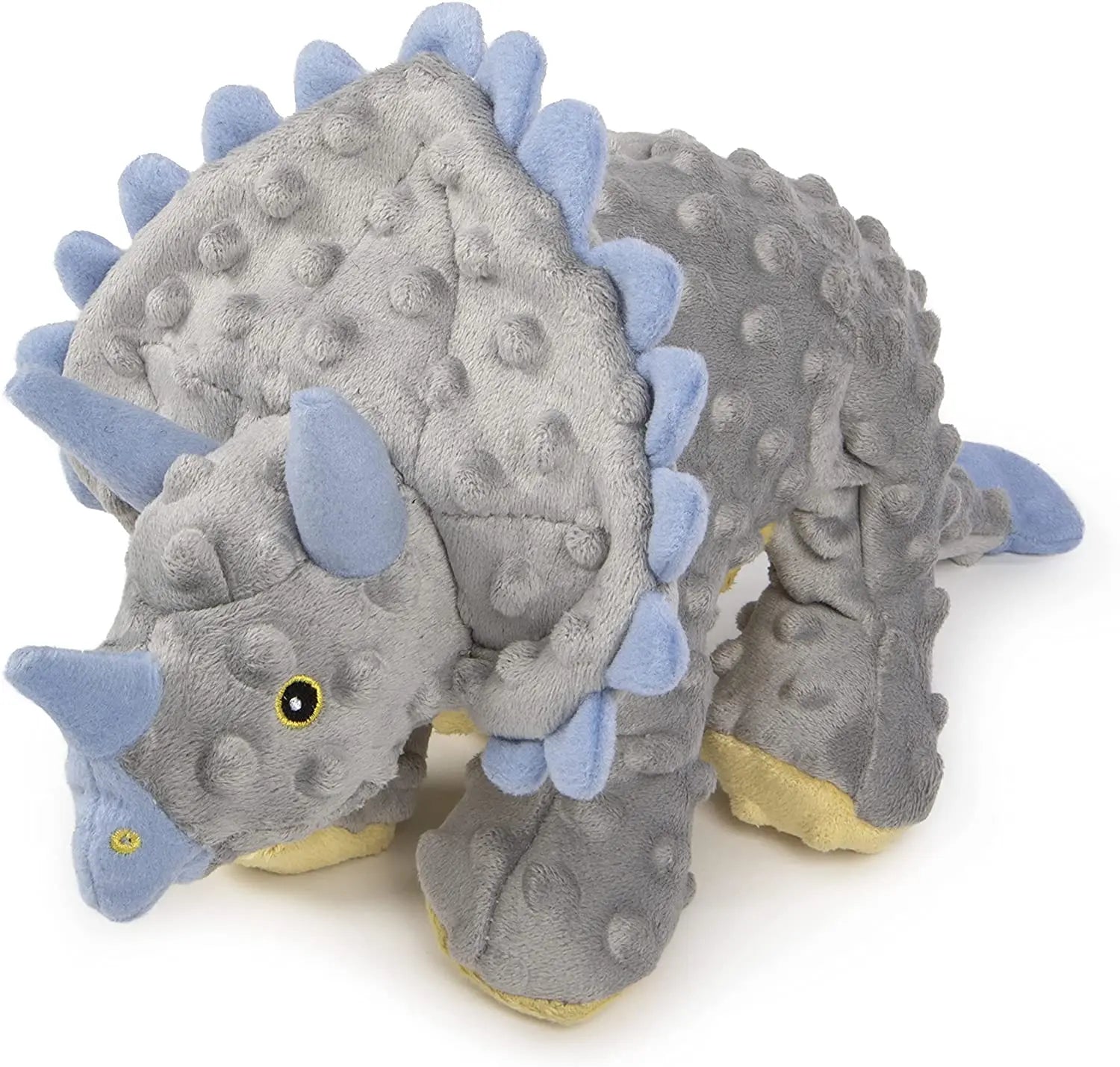 goDog Dinos Triceratops With Chew Guard Technology Tough Plush Dog Toy ...