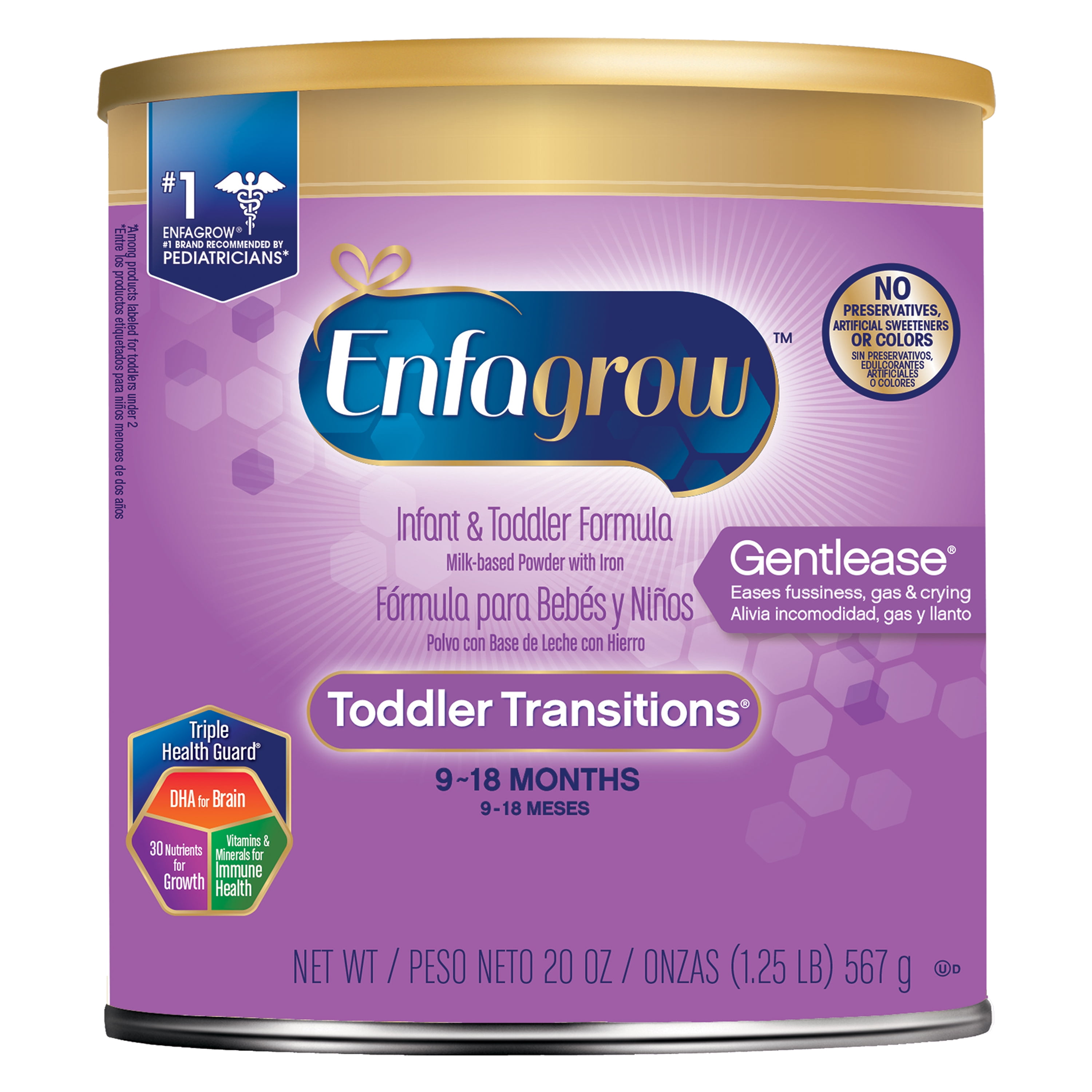 Enfagrow Toddler Transitions Gentlease Infant and Toddler Formula ...