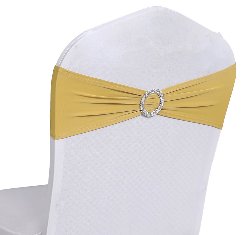 MDS Pack of 25 Spandex Chair Sashes Bow Ties With Buckle for Wedding ...