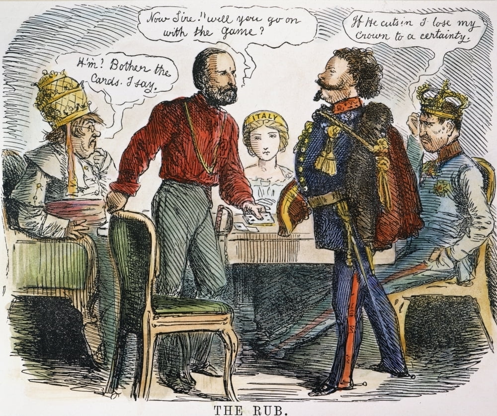 Garibaldi Cartoon 1860. Nthe Meeting Of Giuseppe Garibaldi And King ...