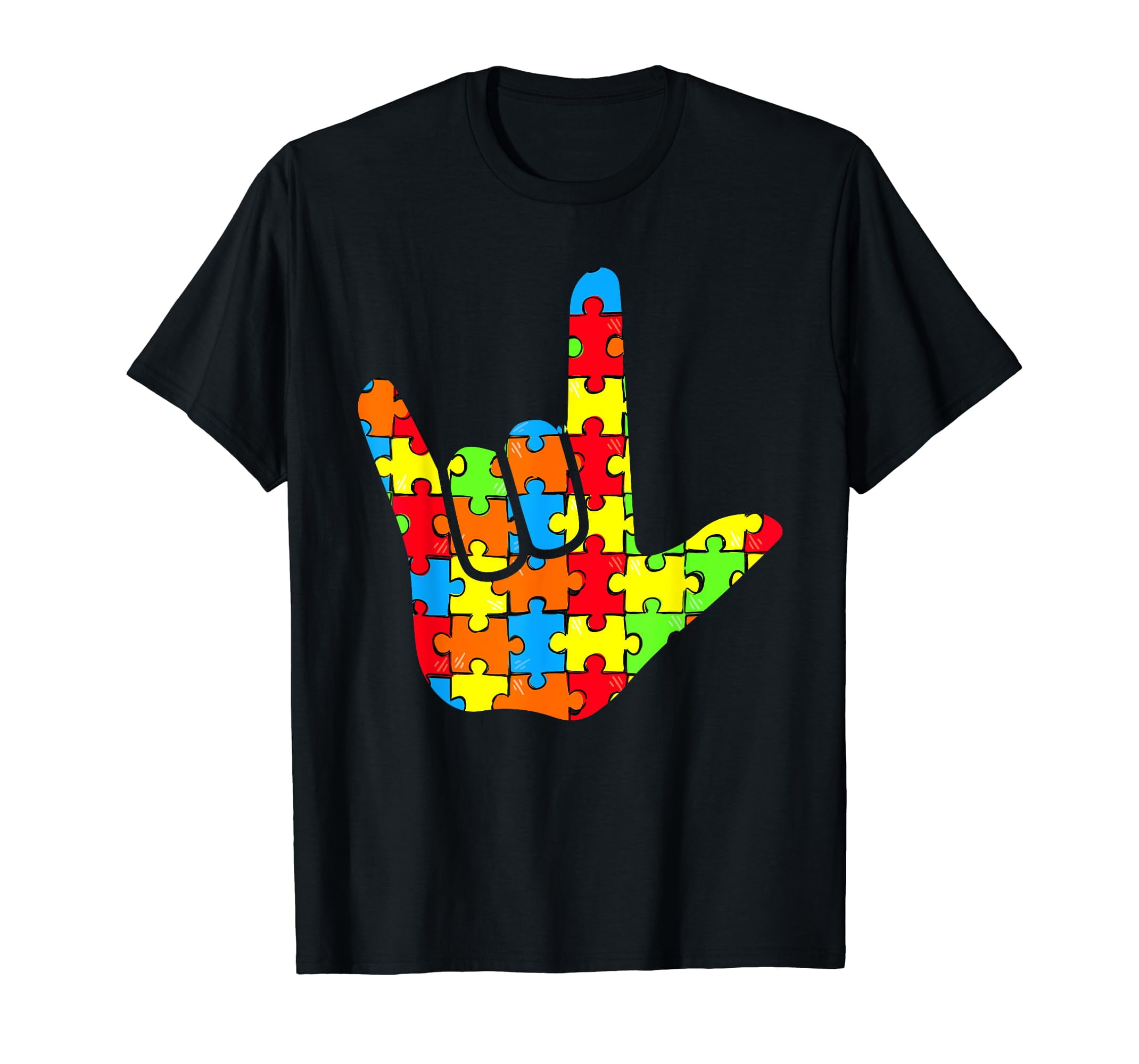 Asl Love Sign Language Autism Gift Awareness Support T-shirt - Walmart.com