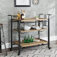 Better Homes & Gardens Crossmill Metal Bar Cart (Weathered Finish) 