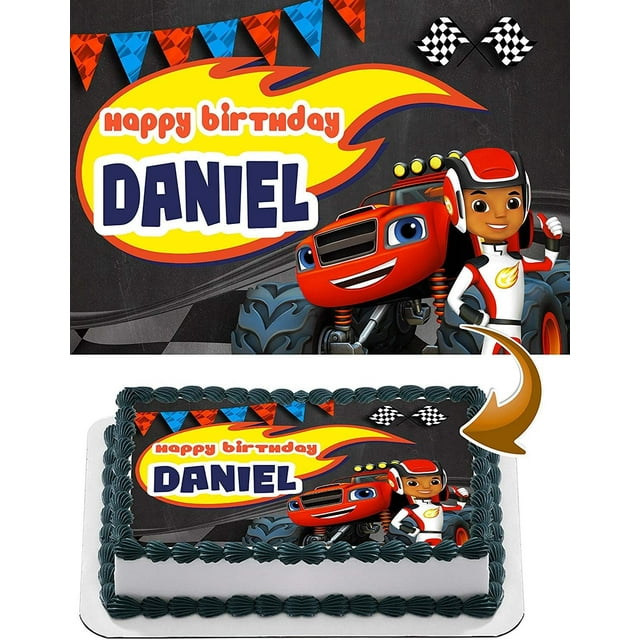 Blaze and The Monster Machines Edible Cake Image Topper Birthday Cake ...