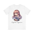 Chibi Anime Girl Unisex Tee, Stylish Work Outfit, Short Sleeve T-Shirt ...