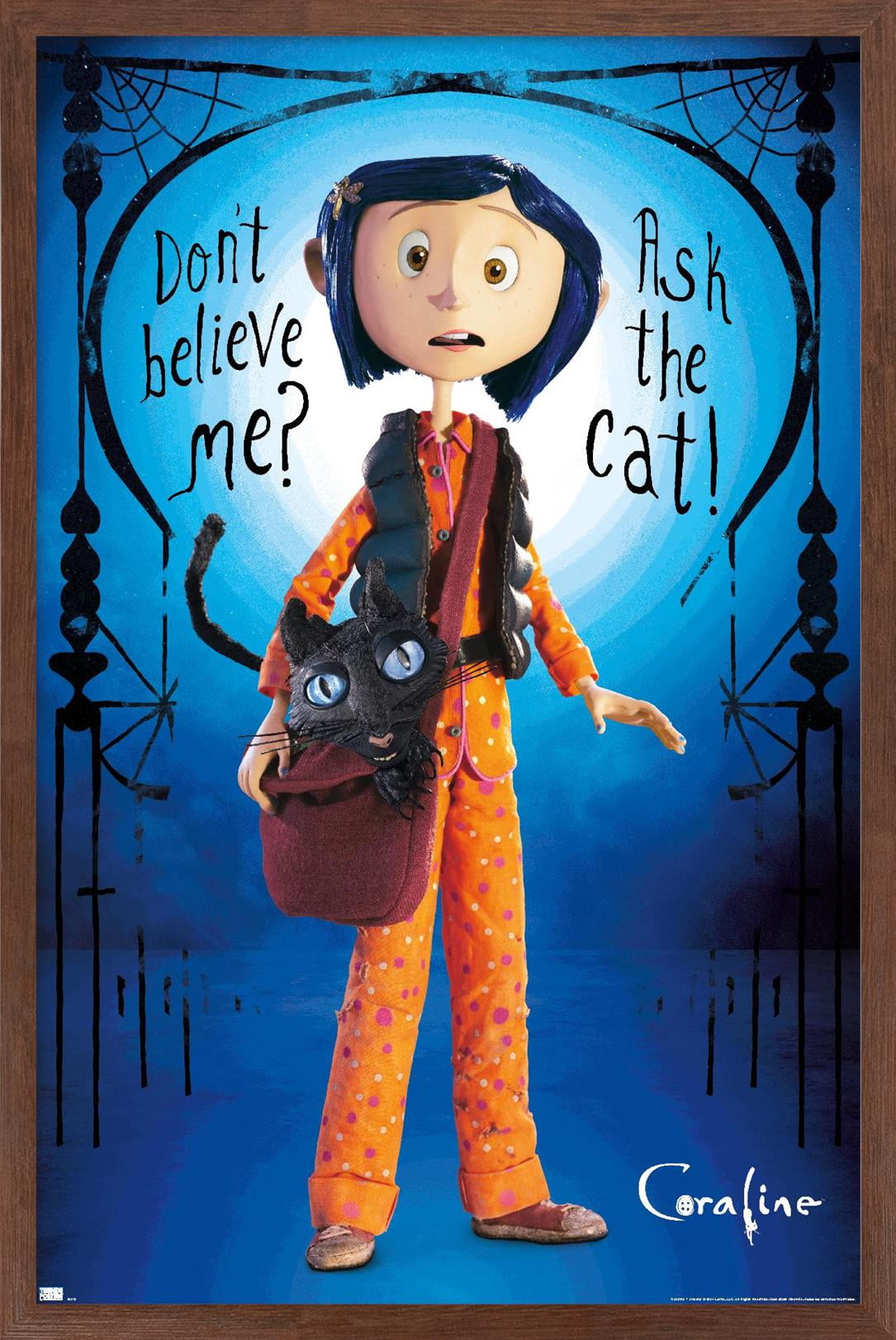 Coraline - Coraline And The Cat Wall Poster, 22.375