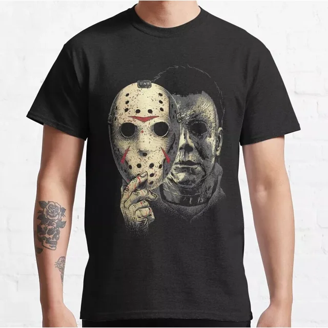 Cotton T-shirt Friday The 13th Jason Voorhees And His Mask Crystal Lake ...