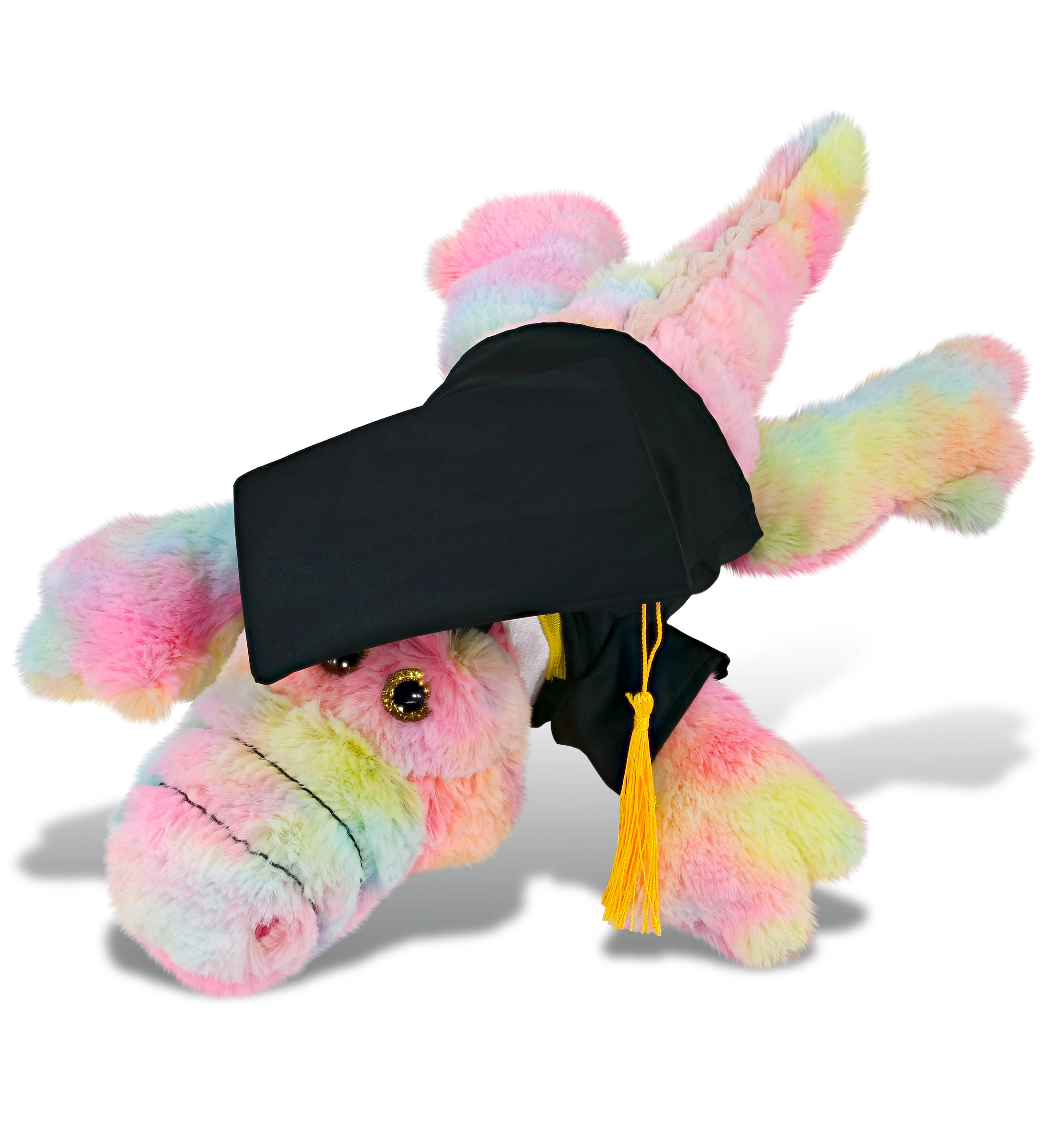 DolliBu Large Rainbow Alligator Graduation Plush Toy - Super Soft ...