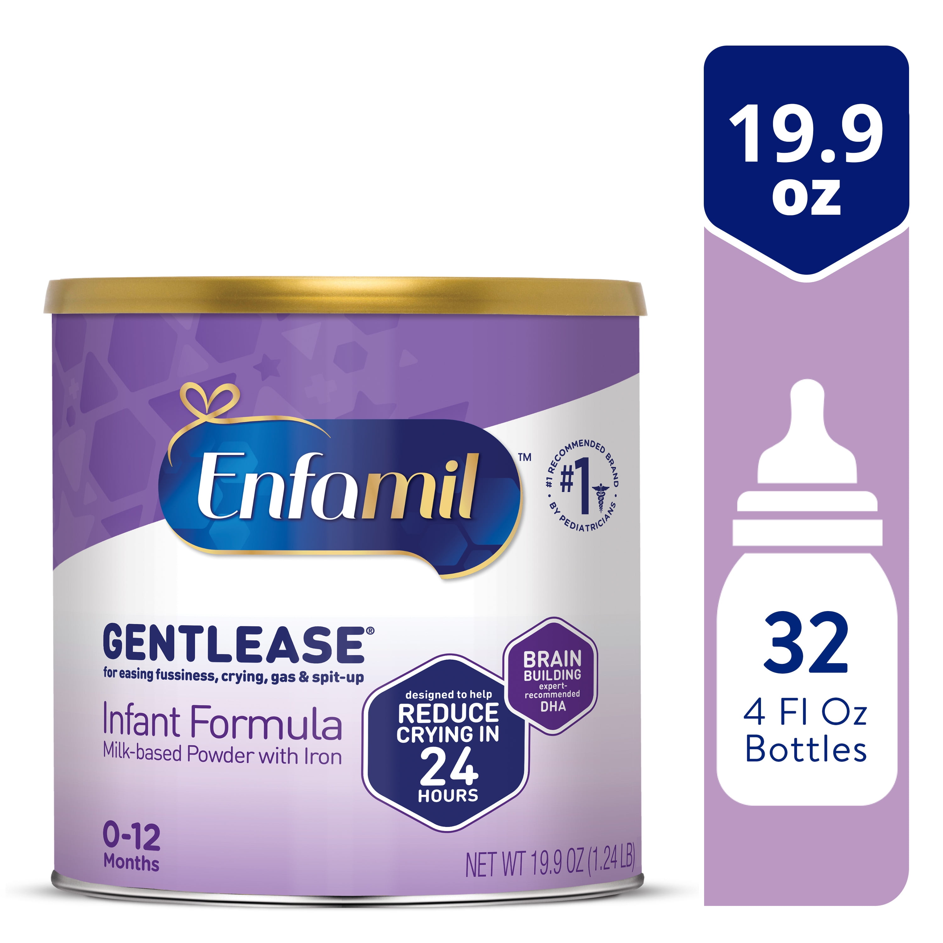 Enfamil Gentlease Baby Formula, Reduces Fussiness, Gas, Crying and Spit ...