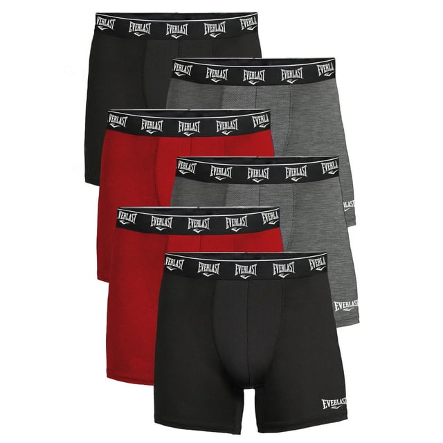  6-Pack Everlast Men's Active Performance Breathable Boxer Briefs (various colors) 