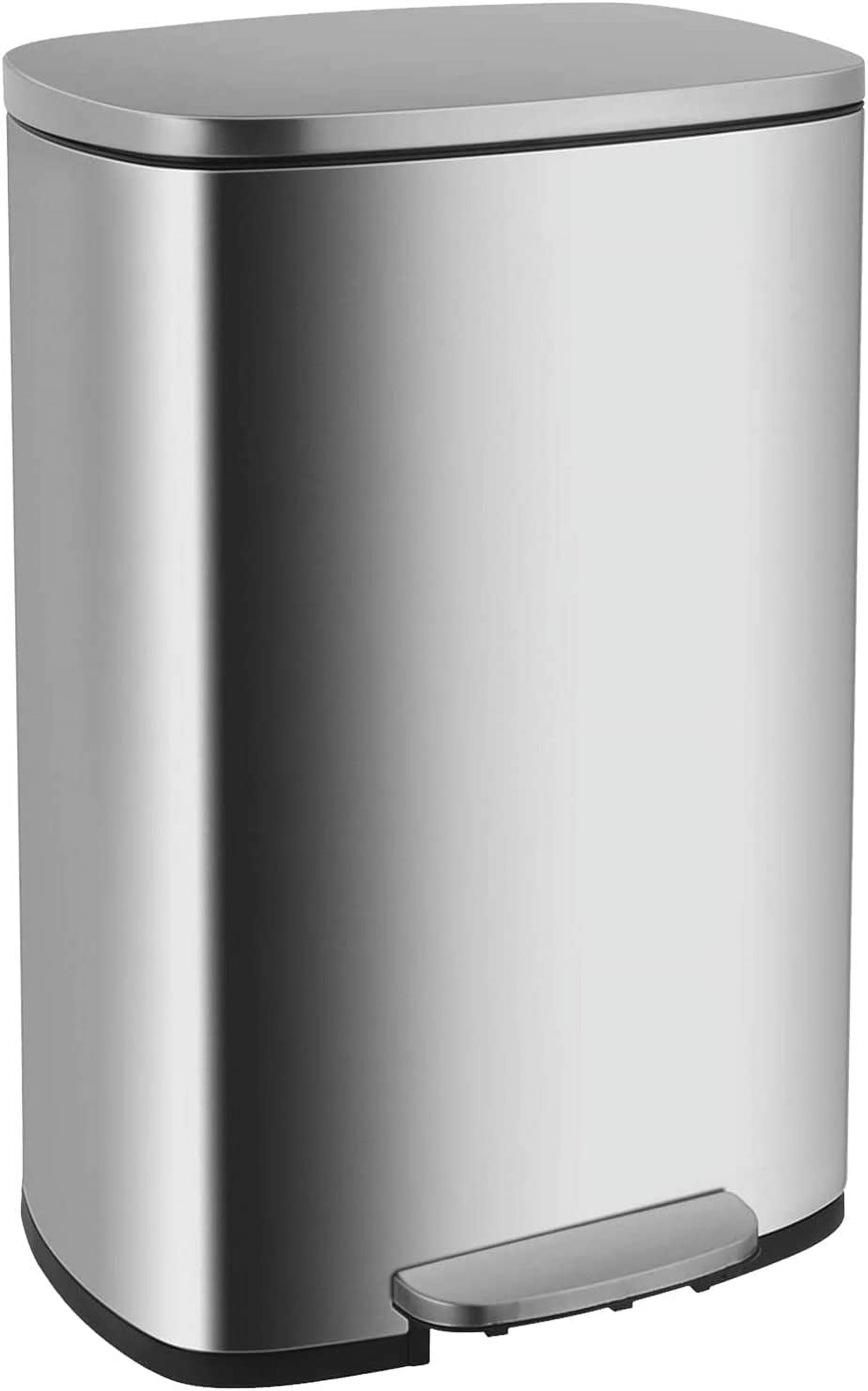 Gallon(50l) Trash Can, Fingerprint Proof Stainless Steel Kitchen 