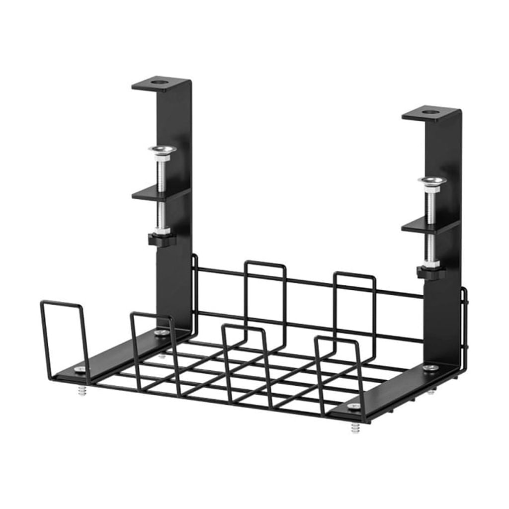 HGYCPP No Drill Under Desk Cable Management Tray, Desk Wire Management ...