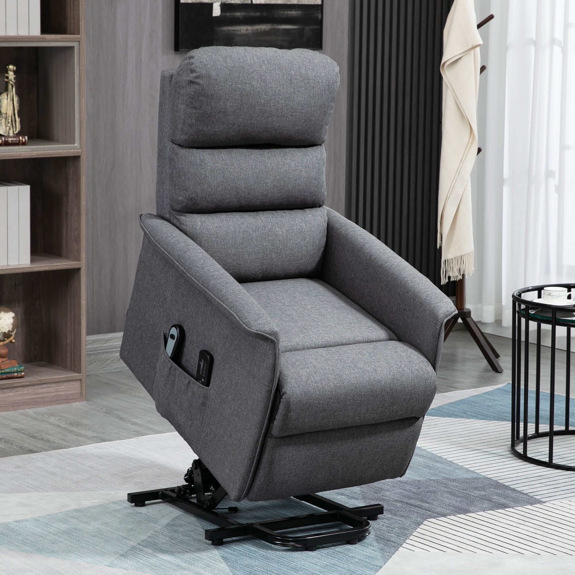 HOMCOM Motorized Power Lift Recliner Chair for Elderly with Vibration ...