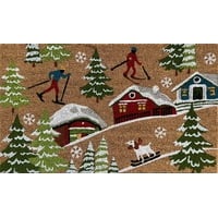  HT Ski Village Rectangle Coir Durable & Long Life Doormat