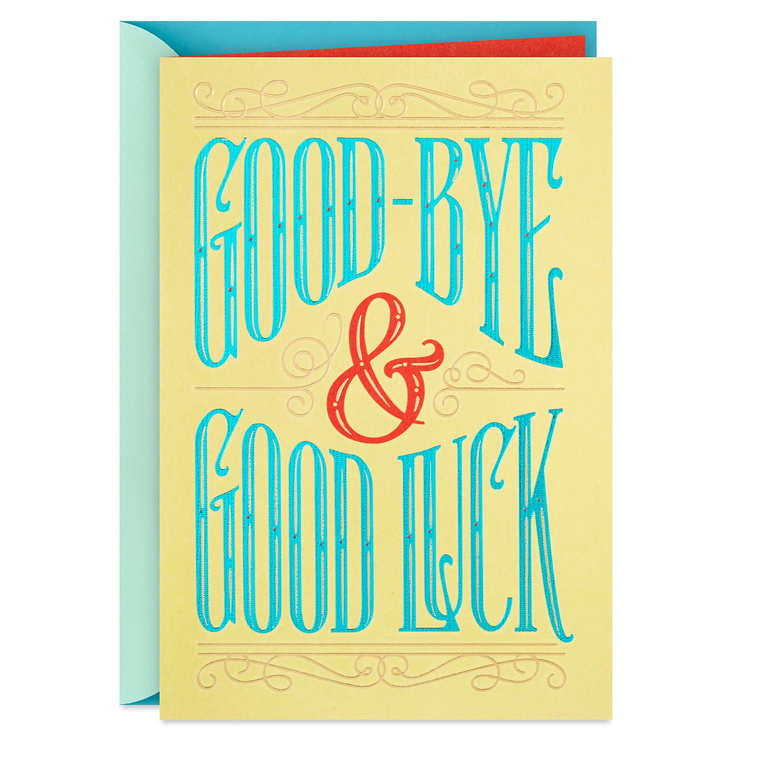 Hallmark Farewell Card, Good Luck (Retirement Card, Coworker Goodbye ...