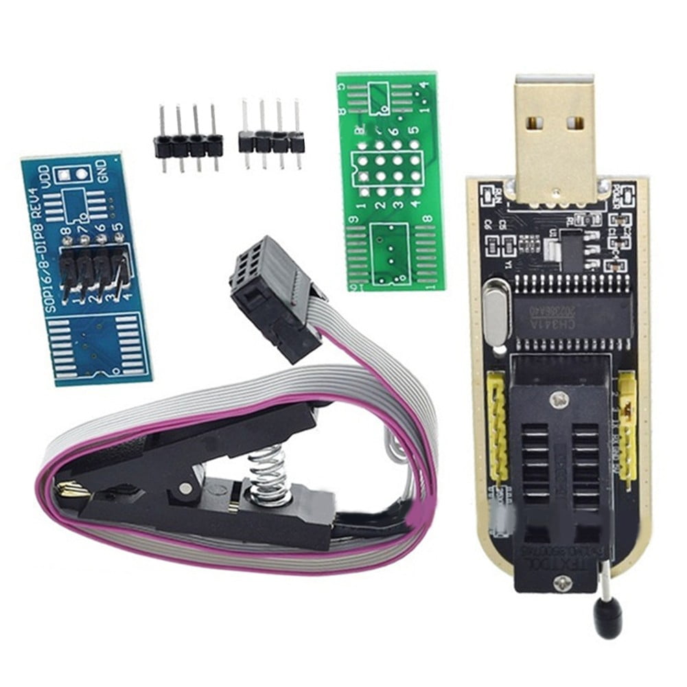 KAJOVE CH341 Programmer+SOP8 Single Board Test Clip Suitable For 24 25 ...