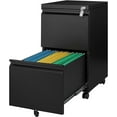 KHHOOMLIFE Rolling File Cabinet with Lock 2 Drawer Metal Mobile Office ...