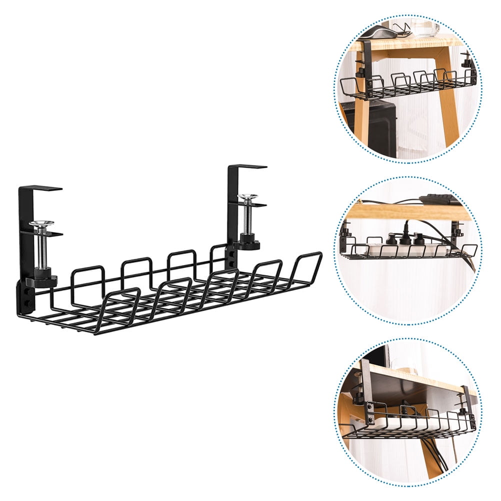 Kesenlong Cable Management Supply Under Desk Wire Storage Rack Under ...