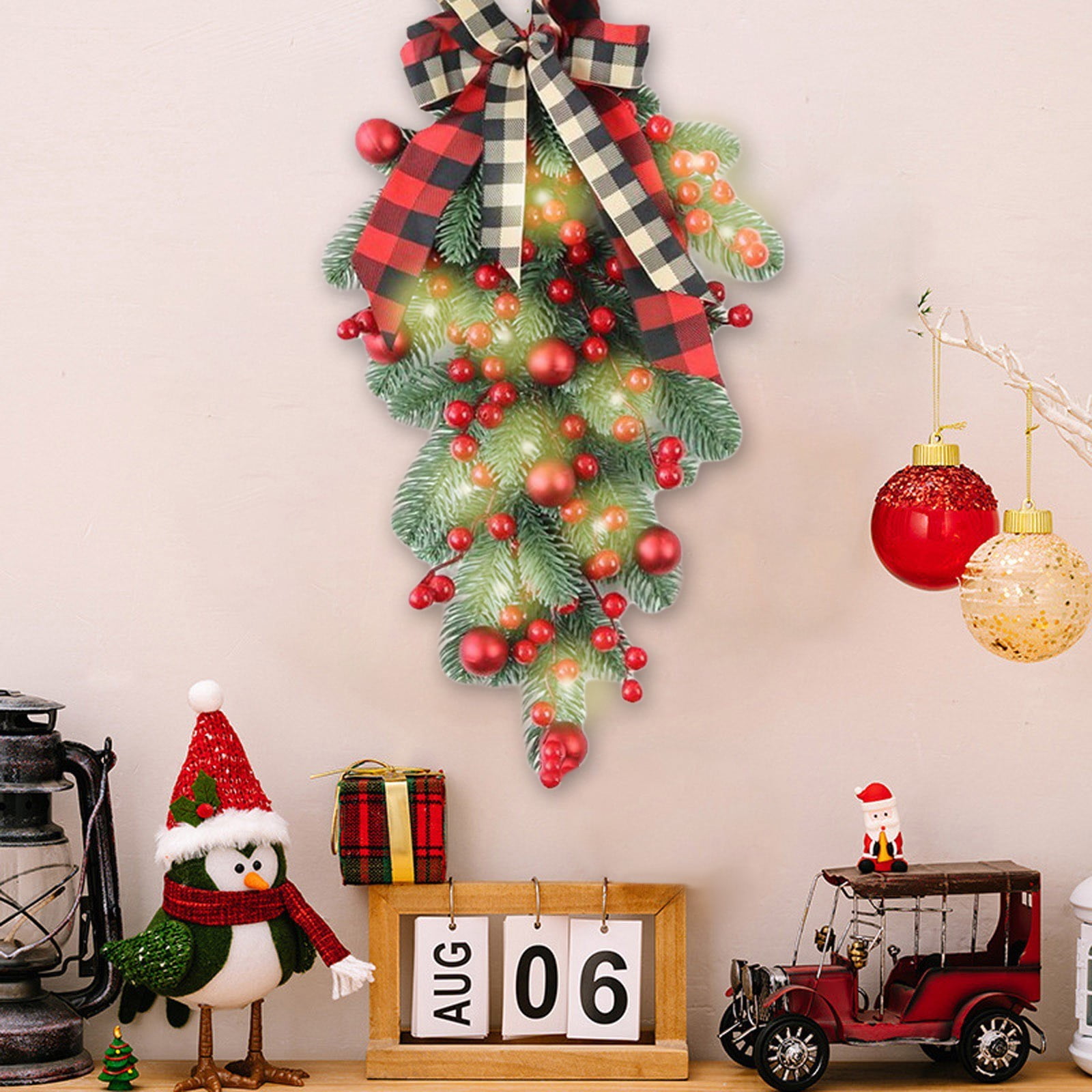 Lmueinov Christmas Swags For Decorating Outdoor, Garland Christmas Swag ...