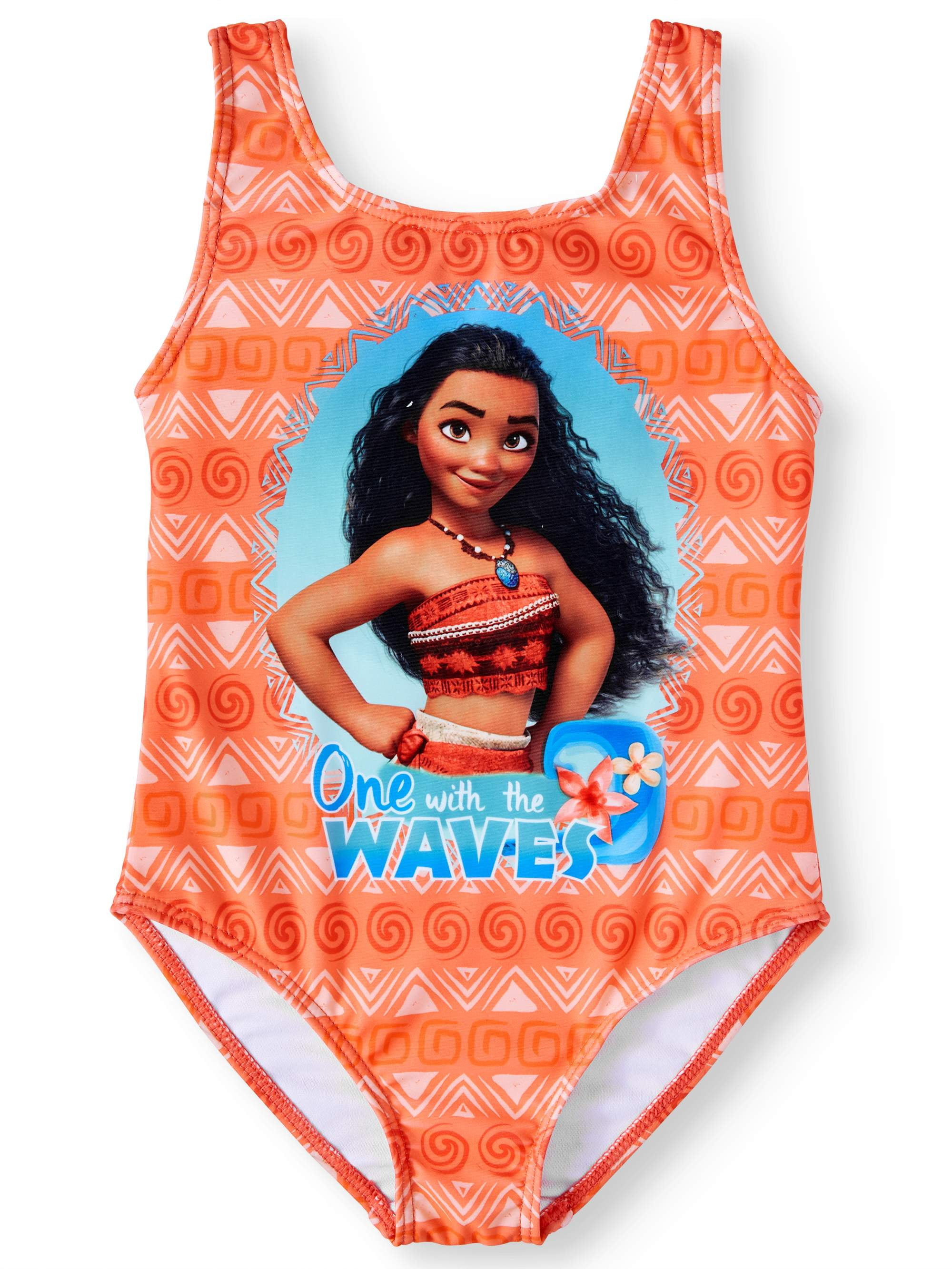 Moana One-Piece Swimsuit (Little Girls) - Walmart.com